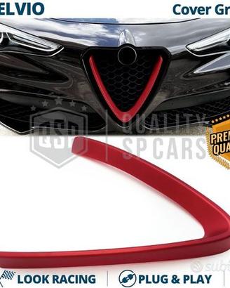 Cover Griglia per Alfa Romeo Stelvio Cornice Rossa