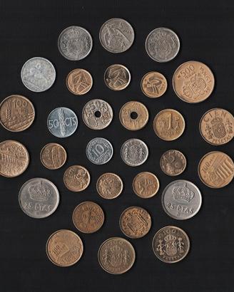 30 monete SPAGNA 1944-2000 anni e valori diversi