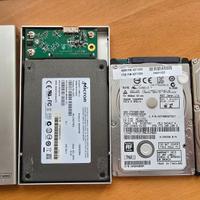3 hard disks e ssd 2.5" per portatile + box usb 3