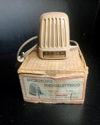 MICROFONO GELOSO T34 NUOVO SCATOLA ORIGINALE