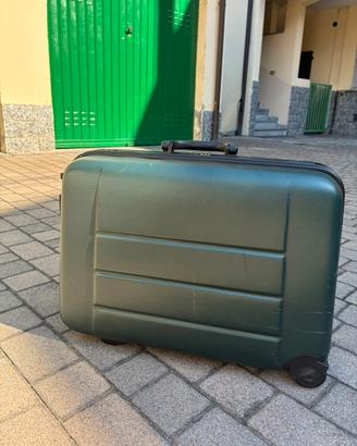 Valigia rigida verde trolley (Spalding)