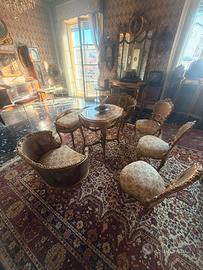 Salotto in foglia oro primi 900