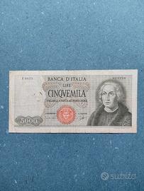 Banconota 5000 Lire Colombo 1° tipo 1964