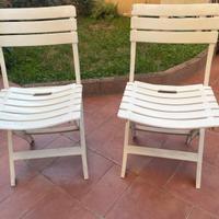 2 sedie da giardino richiudibili