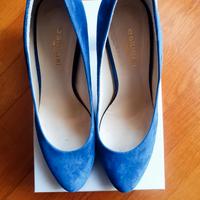 Scarpe décolleté camoscio blu 39