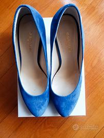 Scarpe décolleté camoscio blu 39
