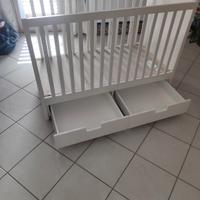 culla sponde fisse con ruote