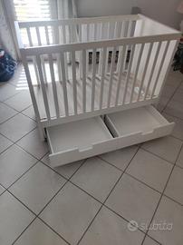 culla sponde fisse con ruote