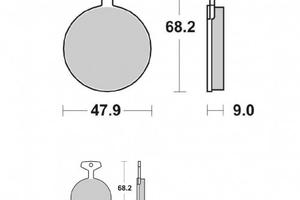 Pastiglie freno Yamaha RD DX TZ - SBS 504HF