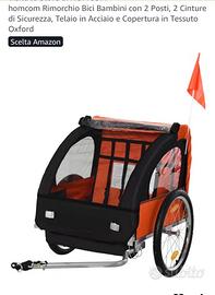 Rimorchio bici per bambini