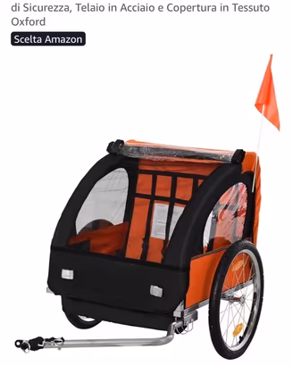 Rimorchio bici per bambini