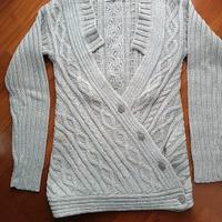 Maglione incrociato beige