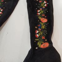 stivale in velluto nero 