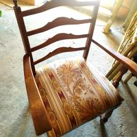 Poltrona d'epoca stile impero in legno noce