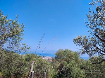 Terreno con rudere e vista mare