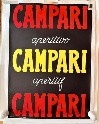 Manifesto Campari originale Pubblicitario -Vintage