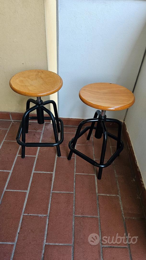 Sgabelli In Legno Massello Bianco - Coppia 30x30cm, Altezza 50cm, Consegnati Già Montati - Foto 12