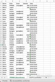 "Servizi Excel - Tabelle, Pulizia Dati e Conversio