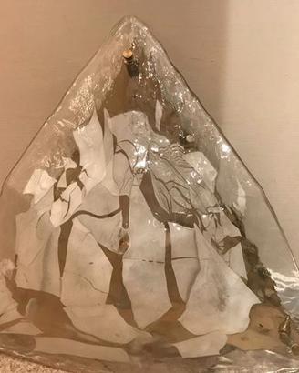 Plafoniera triangolare in vetro Murano (anni '80)