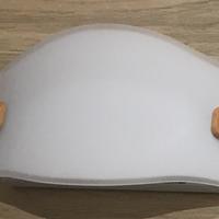 Applique classica in vetro bianco satinato