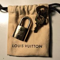 Lucchetto Louis Vuitton ottone nuovo con chiavi