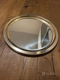 Vassoio Inoxpran 36cm con bordo dorato