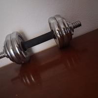 Manubrio regolabile cromato 7,5 kg - Pesi ghisa"