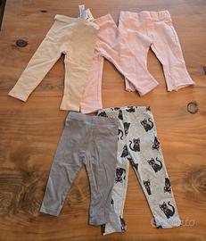 5 pantaloni neonata 9-12 mesi nuovi