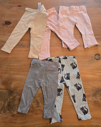 5 pantaloni neonata 9-12 mesi nuovi
