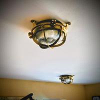 Lampade da Paratia in Ottone Stile Nautico(Coppia)