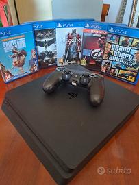 PS4 SLIM 500GB+ joypad+ 5 giochi