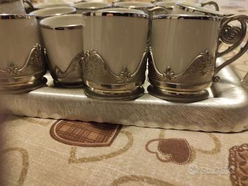 Servizio da caffè da 12 con zuccheriera in argento