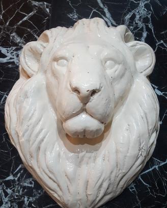 Testa di leone in Terracotta smaltata