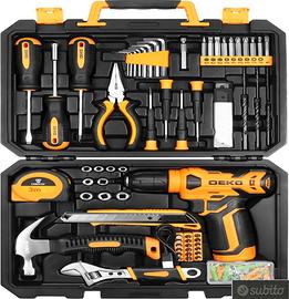 DEKO Cassetta Attrezzi 126 Pezzi Con Trapano Avvitatore 8V - Set Completo Per Fai Da Te - Foto 8