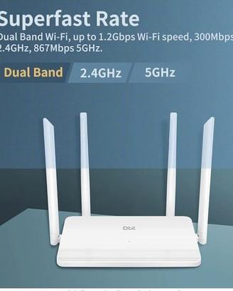 Dbit AC1200 Gigabit Smart WiFi Router - Dual Band