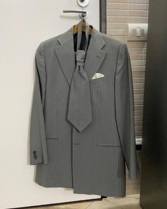 Abito da Sposo LUBIAM 48 Grigio Gessato Completo