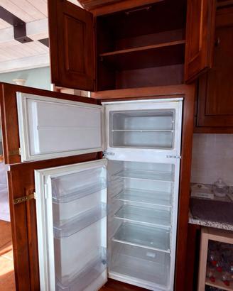 colonna frigo in legno massello completa 