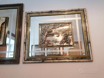 quadro in argento in bassorilievo 
