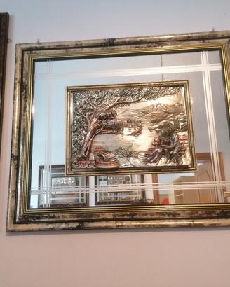 quadro in argento in bassorilievo 
