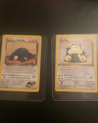 Set pokemon snorlax prima edizione jungle e rocket