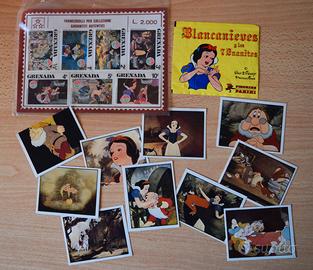 Biancaneve: 10 figurine e 7 francobolli anno 1980.