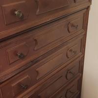 Cassettiera tipo settimino vintage in noce