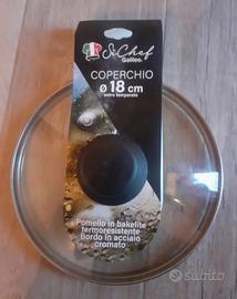 Coperchio in vetro temperato 18 cm