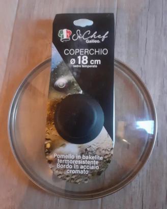 Coperchio in vetro temperato 18 cm