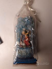 Candela decorativa Presepe con Sacra Famiglia