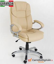 Poltrona ufficio Ergonomica beige modello Silky