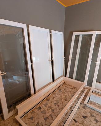5 porte interne in alluminio e vetro + strutture