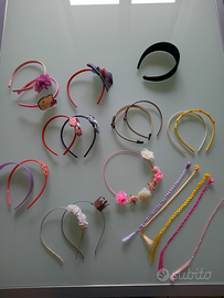 Cerchietti, treccine, coroncina, mollette, elastic