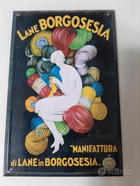 INSEGNA LANE BORGOSESIA TARGA IN RILIEVO