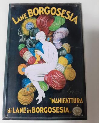 INSEGNA LANE BORGOSESIA TARGA IN RILIEVO